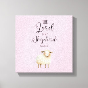 Whimsical Lord is My Shepherd Psalm 23:1 Canvas Print