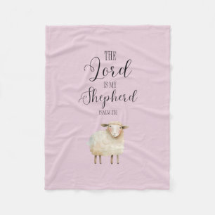 Whimsical Lord is My Shepherd Psalm 23:1 Fleece Blanket