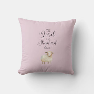 Whimsical Lord is My Shepherd Psalm 23:1 Throw Pillow