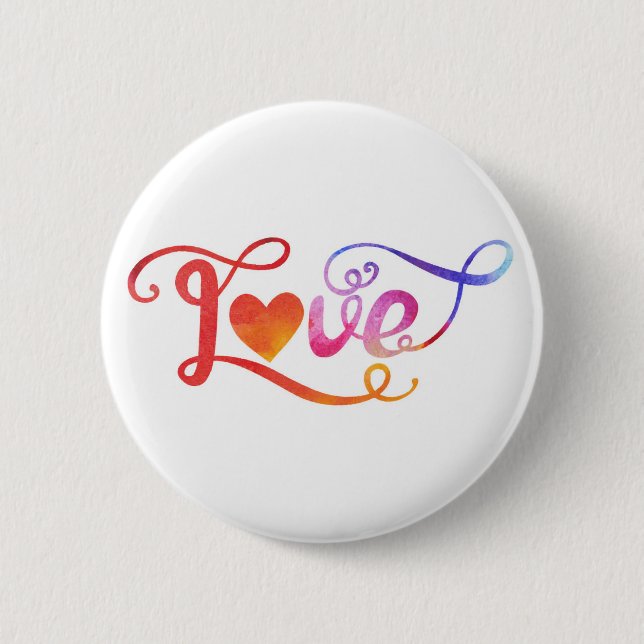 Whimsical Love 2 Inch Round Button (Front)