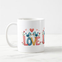 Whimsical Love Birds Pastel Cottagecore Art