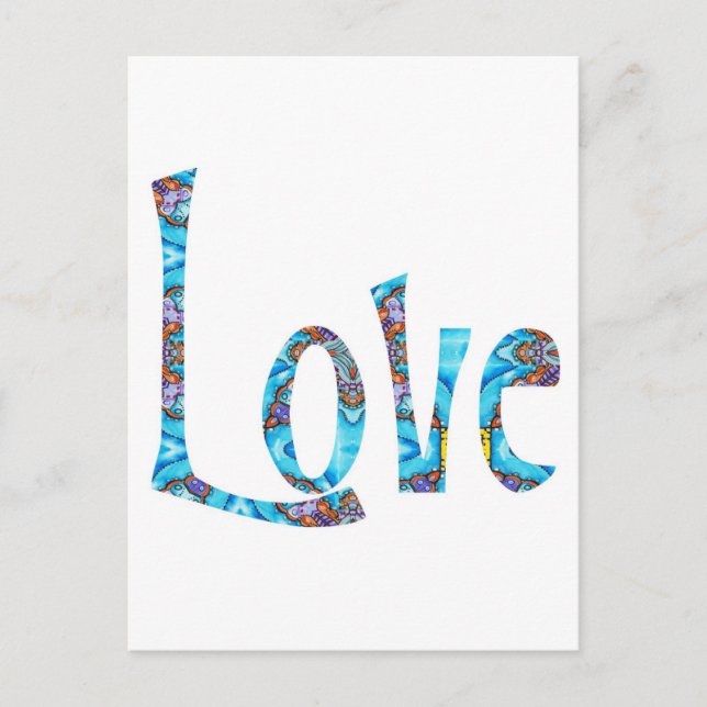 Whimsical Love I Postcard (Front)