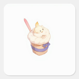 Whimsical Lovely Art Square Sticker