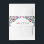 Whimsical Luxury Ivory Floral Style Border Wedding Invitation Belly Band<br><div class="desc">Beautiful Invitation to celebrate Special occasions and festivals comes with digital and E-invitation as per your request. We would love to replicate our designs to make multiple products like rsvp cards, labels envelopes, and more. Customization is available for ready to print on request at info@shamaurcreatif@gmail.com. Look Forward to hearing from...</div>