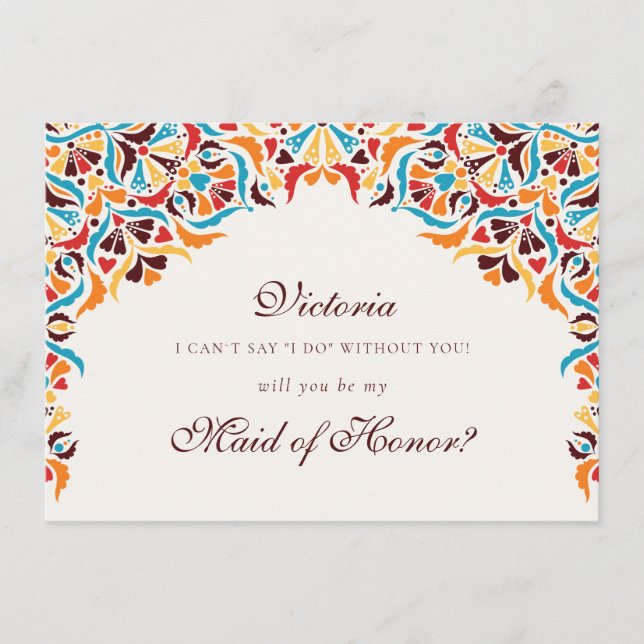 Whimsical Luxury Ivory Floral Style Border Wedding Menu (Front)