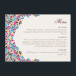 Whimsical Luxury Ivory Floral Style Border Wedding Menu<br><div class="desc">Beautiful Invitation to celebrate Special occasions and festivals comes with digital and E-invitation as per your request. We would love to replicate our designs to make multiple products like rsvp cards, labels envelopes, and more. Customization is available for ready to print on request at info@shamaurcreatif@gmail.com. Look Forward to hearing from...</div>