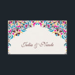 Whimsical Luxury Ivory Floral Style Border Wedding Place Card<br><div class="desc">Beautiful Invitation to celebrate Special occasions and festivals comes with digital and E-invitation as per your request. We would love to replicate our designs to make multiple products like rsvp cards, labels envelopes, and more. Customization is available for ready to print on request at info@shamaurcreatif@gmail.com. Look Forward to hearing from...</div>