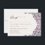 Whimsical Luxury Ivory Floral Style Border Wedding RSVP Card<br><div class="desc">Beautiful Invitation to celebrate Special occasions and festivals comes with digital and E-invitation as per your request. We would love to replicate our designs to make multiple products like rsvp cards, labels envelopes, and more. Customization is available for ready to print on request at info@shamaurcreatif@gmail.com. Look Forward to hearing from...</div>