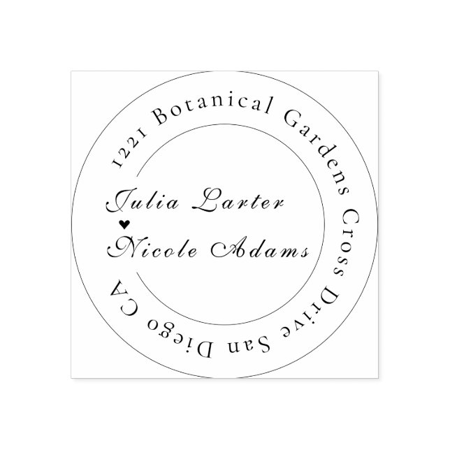 Whimsical Luxury Ivory Floral Style Border Wedding Rubber Stamp (Imprint)