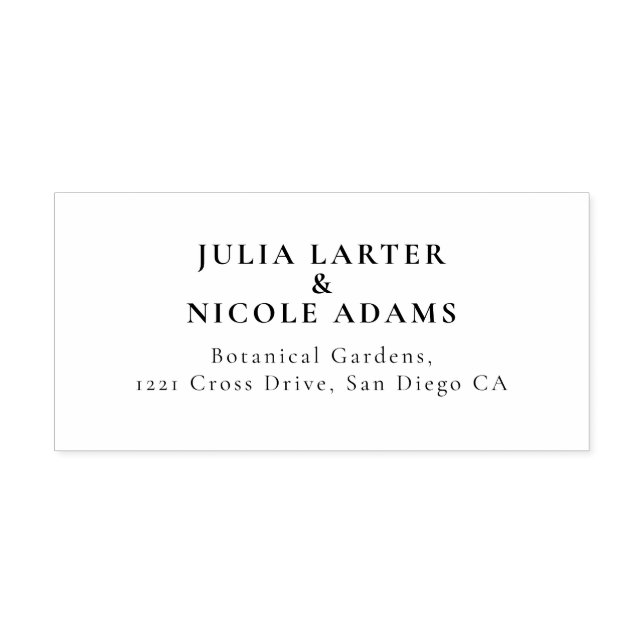 Whimsical Luxury Ivory Floral Style Border Wedding Self-inking Stamp (Design)