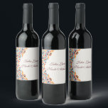 Whimsical Luxury Ivory Floral Style Border Wedding Wine Label<br><div class="desc">Beautiful Invitation to celebrate Special occasions and festivals comes with digital and E-invitation as per your request. We would love to replicate our designs to make multiple products like rsvp cards, labels envelopes, and more. Customization is available for ready to print on request at info@shamaurcreatif@gmail.com. Look Forward to hearing from...</div>