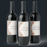 Whimsical Luxury Ivory Floral Style Border Wedding Wine Label<br><div class="desc">Beautiful Invitation to celebrate Special occasions and festivals comes with digital and E-invitation as per your request. We would love to replicate our designs to make multiple products like rsvp cards, labels envelopes, and more. Customization is available for ready to print on request at info@shamaurcreatif@gmail.com. Look Forward to hearing from...</div>