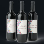 Whimsical Luxury Ivory Floral Style Border Wedding Wine Label<br><div class="desc">Beautiful Invitation to celebrate Special occasions and festivals comes with digital and E-invitation as per your request. We would love to replicate our designs to make multiple products like rsvp cards, labels envelopes, and more. Customization is available for ready to print on request at info@shamaurcreatif@gmail.com. Look Forward to hearing from...</div>