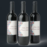 Whimsical Luxury Ivory Floral Style Border Wedding Wine Label<br><div class="desc">Beautiful Invitation to celebrate Special occasions and festivals comes with digital and E-invitation as per your request. We would love to replicate our designs to make multiple products like rsvp cards, labels envelopes, and more. Customization is available for ready to print on request at info@shamaurcreatif@gmail.com. Look Forward to hearing from...</div>