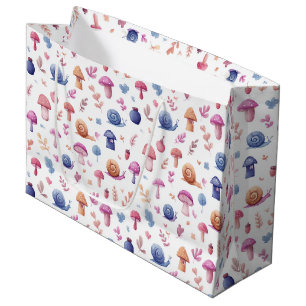 Whimsical Magic Garden Motif Grand sac cadeau
