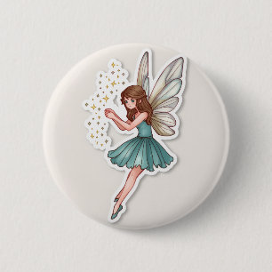 Whimsical Magical Fairy 2 Inch Round Button