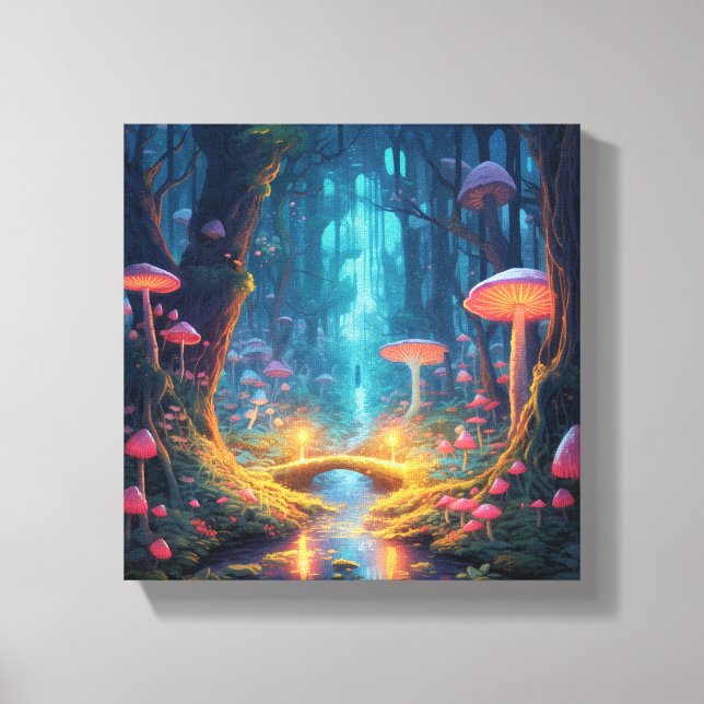 Whimsical Magical forest Canvas Print (Front)