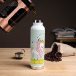Whimsical Magical Unicorn Pink Aqua Princess Kids Water Bottle<br><div class="desc">Cute Magical Unicorn Kids THEME Collection.- it's an Elegant Simple Minimal sketchy Illustration of cute pink yellow unicorn,  perfect for your little ones magical birthday party. It’s very easy to customize,  with your personal details. If you need any other matching product or customization,  kindly message via Zazzle.</div>