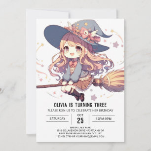 Whimsical Majestic Wizard Birthday Invitation