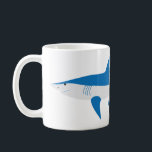 Whimsical Mako Shark Mug<br><div class="desc">Fantastic shark mug for a special young one.  You can easily personalize it with their name or delete the name for a generic shark mug.
The shark was drawn by seriously whimsical artist - dagdart.
www, dagdart.com</div>