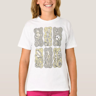 Whimsical Marine Life Pattern T-Shirt