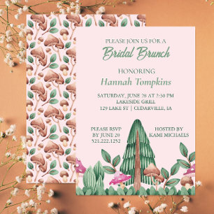 Whimsical Meadow Mushrooms Bridal Brunch Invite