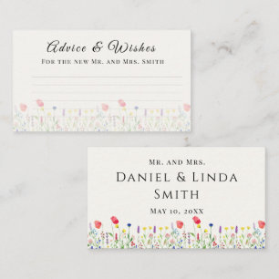 Whimsical Meadow Wildflower Wedding Enclosure Card