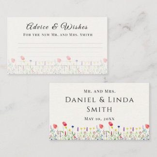 Whimsical Meadow Wildflower Wedding Enclosure Card