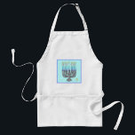 Whimsical Menorah Cloth Standard Apron<br><div class="desc">This Whimsical Menorah Cloth Adult Apron is perfect for all your Hanukkah gatherings and festivities.
Matching paper napkins,  paper coasters,  glass coasters,  and paper gift tags also available in this design.</div>