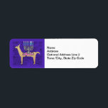 Whimsical Menorah Llama Return Address<br><div class="desc">Use this Whimsical Menorah Llama Return Address label on all your Hanukkah cards and packages, and add a bit of whimsy to the holiday season. Find many other matching/coordinating cards and items in my Whimsical Menorah Hanukkah Collection, including apron, accent pillow, table runner, and more. And, may your Season of...</div>