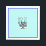 Whimsical Menorah Paper Napkin<br><div class="desc">This Whimsical Menorah Paper Napkin is the perfect kid-friendly paper napkin for Hanukkah gatherings. Is part of my Whimsical Menorah Hanukkah Collection.</div>
