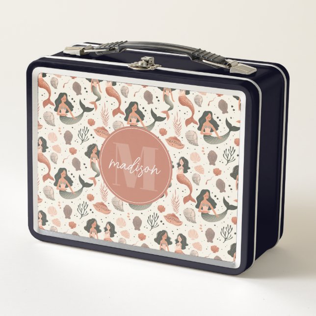 Whimsical Mermaid Metal Lunchbox (Front)