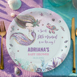 Whimsical Mermaid Under the Sea Girl Baby Shower Paper Plate<br><div class="desc">(c) The Happy Cat Studio</div>