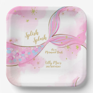 Whimsical Mermaid Under The Sea Paper Plate