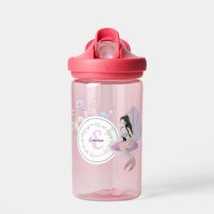 Whimsical Mermaids Monogram Water Bottle