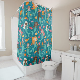 Whimsical Mermaids Under The Sea Teal