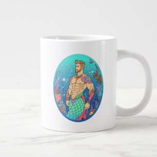 Whimsical Merman Abs Mug