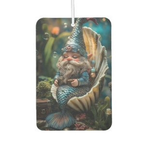 Whimsical Merman Gnome Figurine in Seashell - Unde Air Freshener