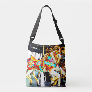 Whimsical Merry Go Round Carousel Horse Crossbody Bag