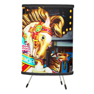 Whimsical Merry Go Round Carousel Horse Tripod Lamp