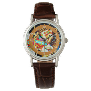 Whimsical Merry Go Round Carousel Horse Watch