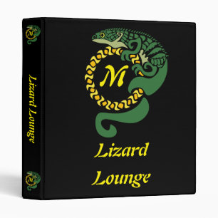 Whimsical Mexican Alligator Lizard Climbing Tribal Binder