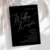 Whimsical Minimal Script | Black Wedding Reception