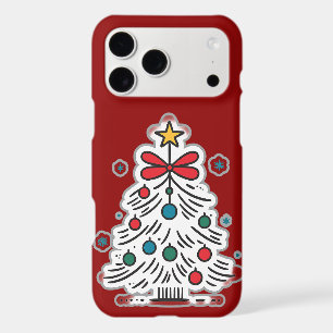 Whimsical Minimalist Christmas Tree Sticker 