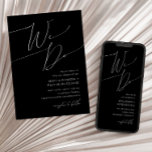 Whimsical Minimalist Script | Black We Do Wedding Invitation<br><div class="desc">This whimsical minimalist script | black we do wedding invitation is perfect for your classic simple black and white minimal modern boho wedding. The design features elegant, delicate, and romantic handwritten calligraphy lettering with formal shabby chic typography. The look will go well with any wedding season: spring, summer, fall, or...</div>
