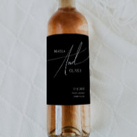 Whimsical Minimalist Script | Black Wedding 