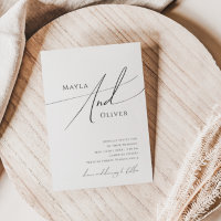 Whimsical Minimalist Script Casual Wedding