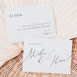 Whimsical Minimalist Script | Matron of Honour Car Invitation<br><div class="desc">This whimsical minimalist script | matron of honour is perfect for your classic simple black and white minimal modern boho wedding. The design features elegant, delicate, and romantic handwritten calligraphy lettering with formal shabby chic typography. The look will go well with any wedding season: spring, summer, fall, or winter! The...</div>