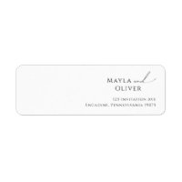 Whimsical Minimalist Script Return Address Label