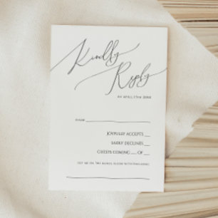 Whimsical Minimalist Script Song Request RSVP Card